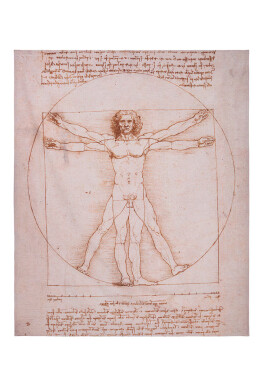 MuseArta Кърпа Leonardo da Vinci - The Vitruvian Man - Pepit.bg