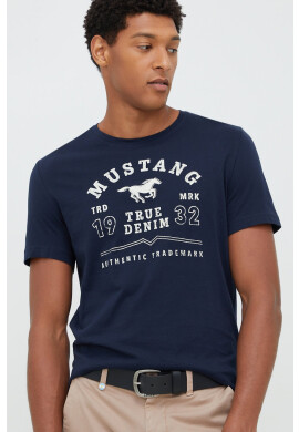 Mustang Памучна тениска в розово - Pepit.bg