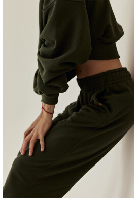 Muuv. Панталони Mild Cotton дамски в зелено с изчистен дизайн - Pepit.bg