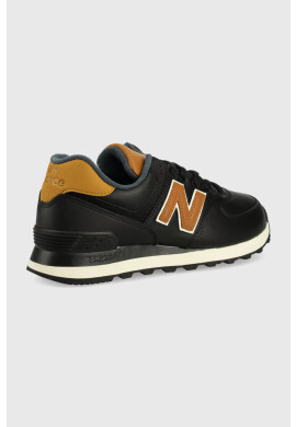 New Balance Кожени маратонки Ml574omd в черно - Pepit.bg