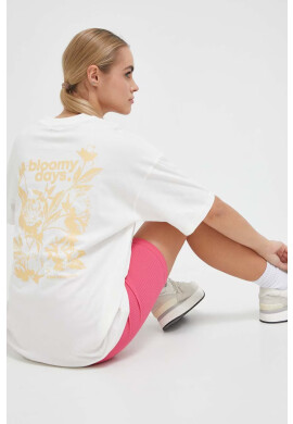 New Balance Памучна тениска в бежово - Pepit.bg