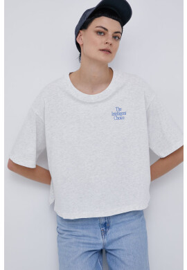 New Balance Памучна тениска WT13561SAH в сиво - Pepit.bg