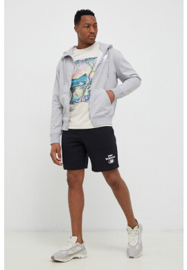 New Balance Памучна тениска в бежово с принт - Pepit.bg