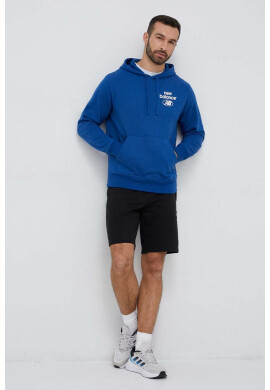 New Balance Суичър в синьо с качулка с принт - Pepit.bg