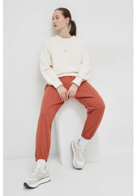 New Balance Суичър в бежово с изчистен дизайн - Pepit.bg
