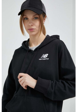 New Balance Суичър в черно с качулка с изчистен дизайн - Pepit.bg