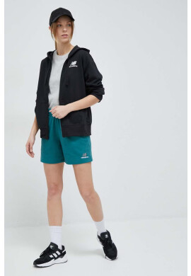 New Balance Суичър в черно с качулка с изчистен дизайн - Pepit.bg