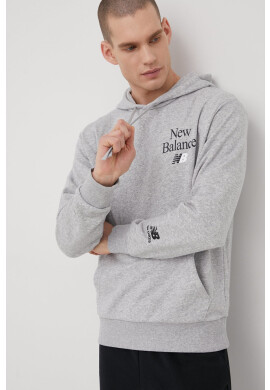 New Balance Суичър MT21513AG мъжка в сиво меланж на - Pepit.bg