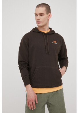 New Balance Суичър UT21500RHE в кафяво с апликация - Pepit.bg