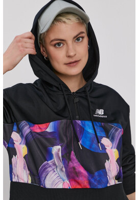 New Balance Суичър в черно с принт - Pepit.bg