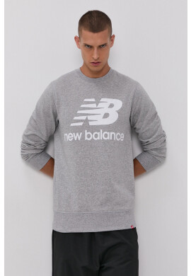 New Balance Суичър дамска в бяло с принт - Pepit.bg