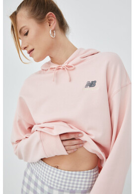 New Balance Суичър UT21502PIE в розово с изчистен дизайн - Pepit.bg