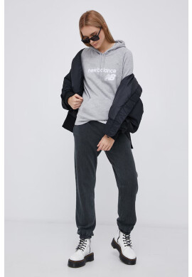 New Balance Суичър WT03810AG дамски в сиво с принт - Pepit.bg
