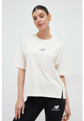 New Balance Тениска Athletics Remastered в бежово - Pepit.bg