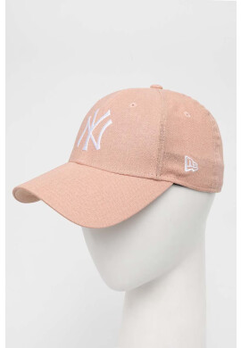 New Era Шапка с козирка с лен в розово с апликация NEW YORK YANKEES - Pepit.bg