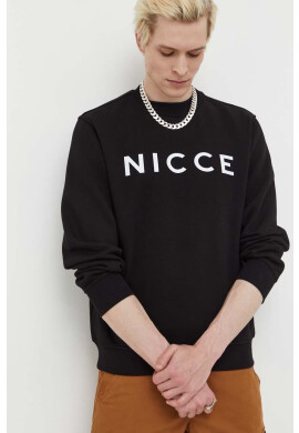 Nicce Суичър в черно с принт - Pepit.bg