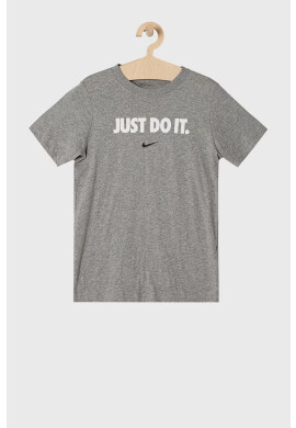 Nike Kids Детска тениска в меланж на сиво - Pepit.bg
