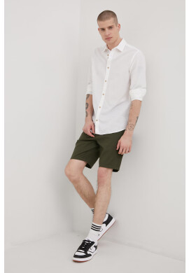 Only & Sons Къс панталон с лен в зелено - Pepit.bg