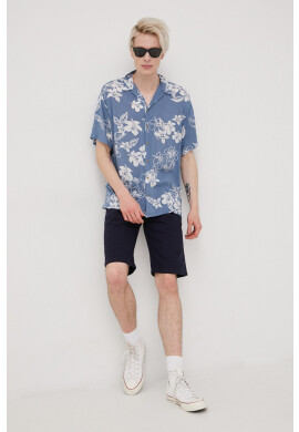 Only & Sons Памучен къс панталон в тъмносиньо - Pepit.bg