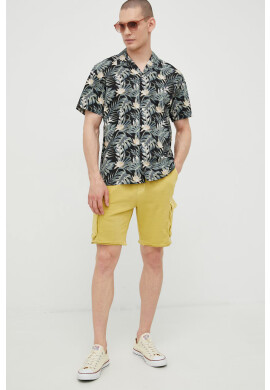 Only & Sons Памучен къс панталон в жълто - Pepit.bg