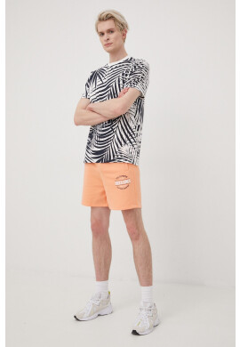 Only & Sons Памучна тениска в тъмносиньо с десен - Pepit.bg