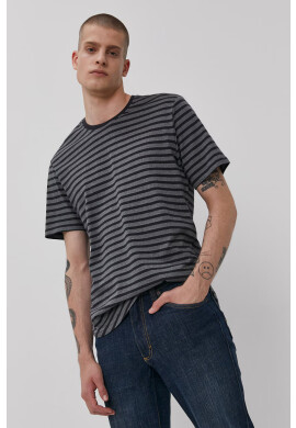 Only & Sons Тениска мъжка в тъмносиньо с десен - Pepit.bg