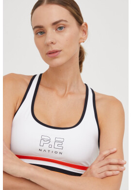 P.E Nation Спортен сутиен The Original в бяло с десен - Pepit.bg