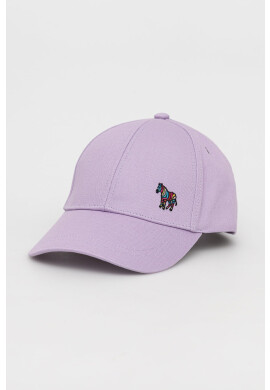 Paul Smith Памучна шапка в лилаво с изчистен дизайн - Pepit.bg
