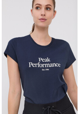 Peak Performance Памучна тениска в тъмносиньо - Pepit.bg