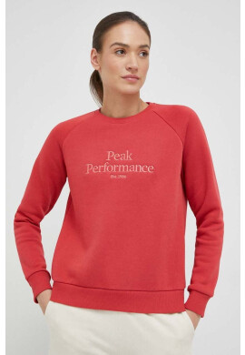 Peak Performance Суичър в червено с апликация - Pepit.bg
