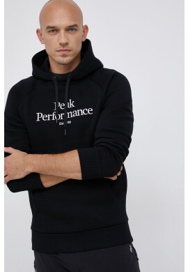 Peak Performance Суичър мъжки в черно с изчистен дизайн - Pepit.bg