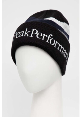 Peak Performance Вълнена шапка в черно от плътен трикотаж от вълна - Pepit.bg