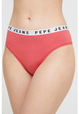 Pepe Jeans Бикини тип бразилиана Solid Brazilian в червено - Pepit.bg