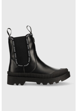Pepe Jeans Боти челси Gum Chelsea в черно с платформа - Pepit.bg