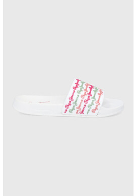 Pepe Jeans Чехли Slider Colors дамски в бяло - Pepit.bg