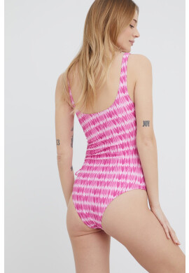 Pepe Jeans Цял бански Laila Swimsuit в розово с леко подплатена чашка - Pepit.bg