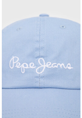 Pepe Jeans Детска памучна шапка с изчистен дизайн - Pepit.bg