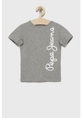 Pepe Jeans Детска памучна тениска в тъмносиньо - Pepit.bg