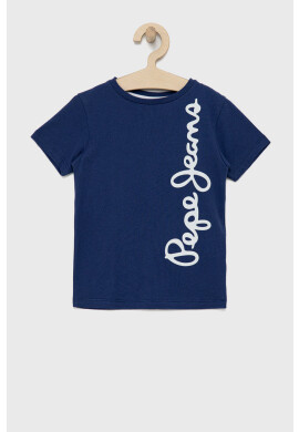 Pepe Jeans Детска памучна тениска в жълто - Pepit.bg