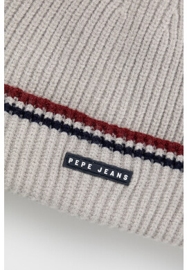 Pepe Jeans Детска шапка в сиво от плътен трикотаж - Pepit.bg