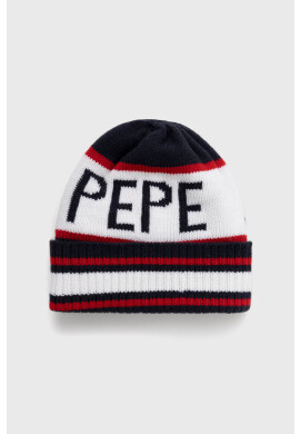 Pepe Jeans Детска шапка в тъмносиньо от плътен трикотаж - Pepit.bg