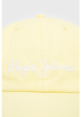 Pepe Jeans Детска шапка в жълто с изчистен дизайн - Pepit.bg
