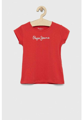 Pepe Jeans Детска тениска В червено - Pepit.bg