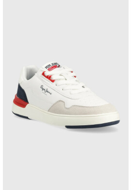 Pepe Jeans Детски маратонки Baxter Boy Basket в бяло - Pepit.bg