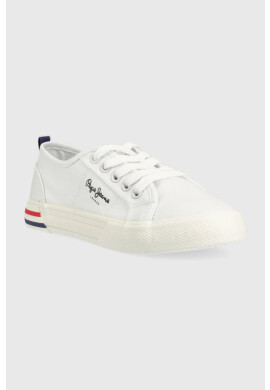 Pepe Jeans Детски маратонки BReady Basic в бяло - Pepit.bg