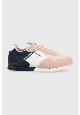 Pepe Jeans Детски маратонки London Basic в розово - Pepit.bg