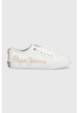 Pepe Jeans Детски ниски кецове в бяло - Pepit.bg