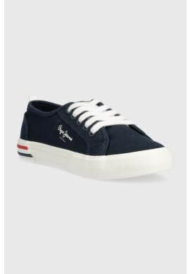 Pepe Jeans Детски ниски кецове в тъмносиньо - Pepit.bg