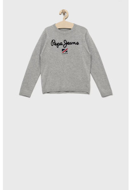Pepe Jeans Детски пуловер в сиво от лека материя - Pepit.bg