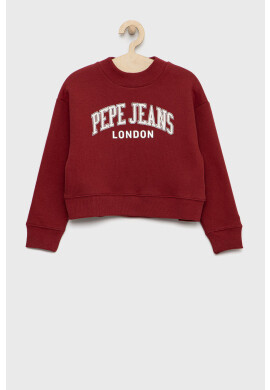 Pepe Jeans Детски суичър в червено с принт - Pepit.bg
